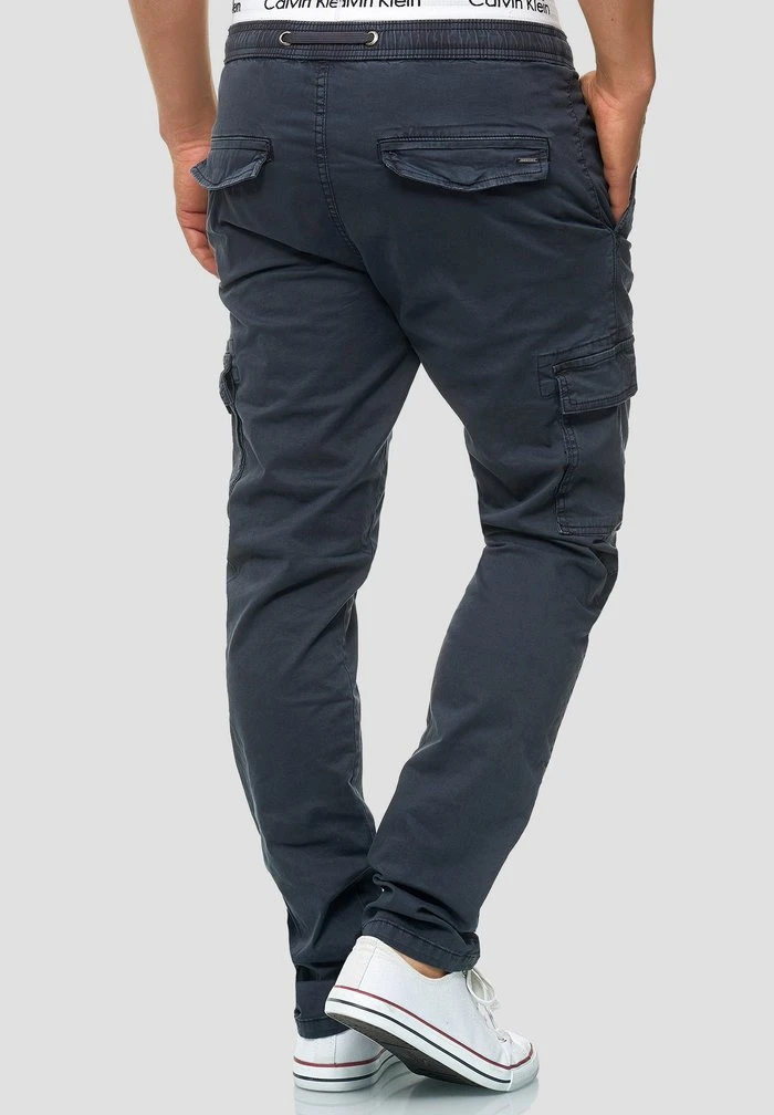 Meilleure affaire đ INDICODE âš JEANS BROADWICK - Pantalon Cargo - Navy â â Image 3