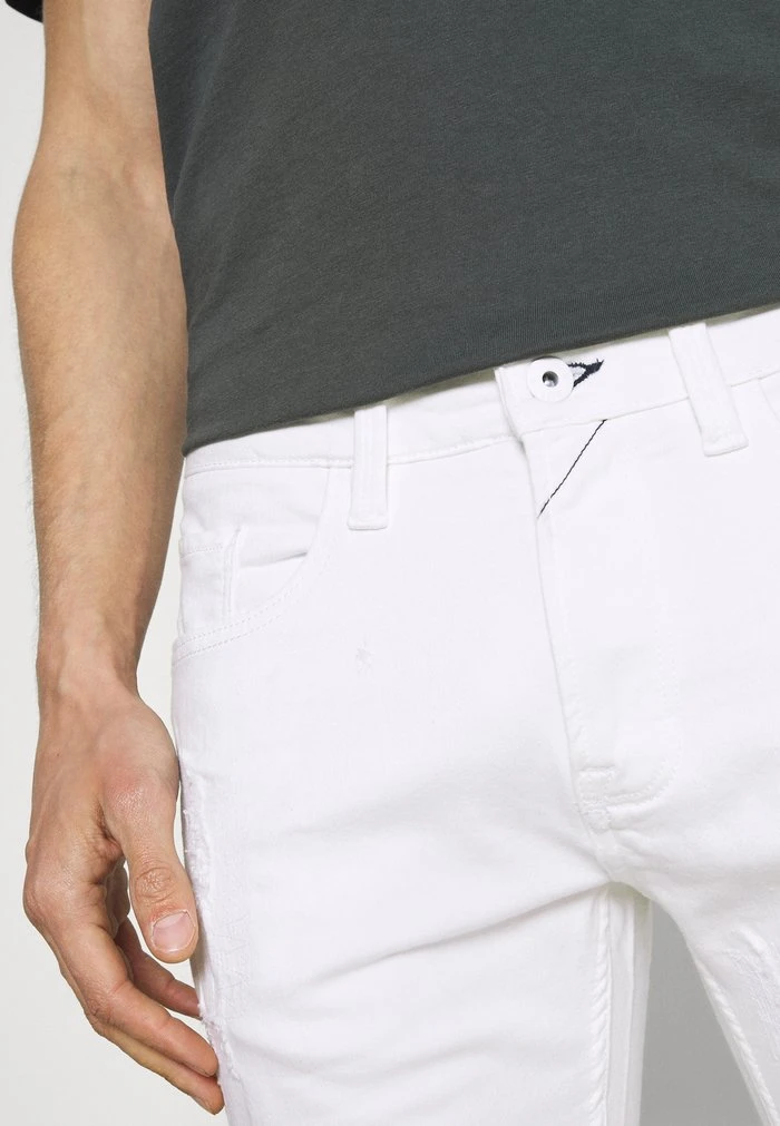 Promo 🧨 INDICODE 🔥 JEANS COMMERCIAL KEN HOLES - Short En Jean - Offwhite ✨ – Image 7