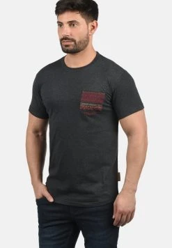 Acheter 🧨 INDICODE JEANS IDPAXTON - T-shirt Imprimé - Charcoal 😍
