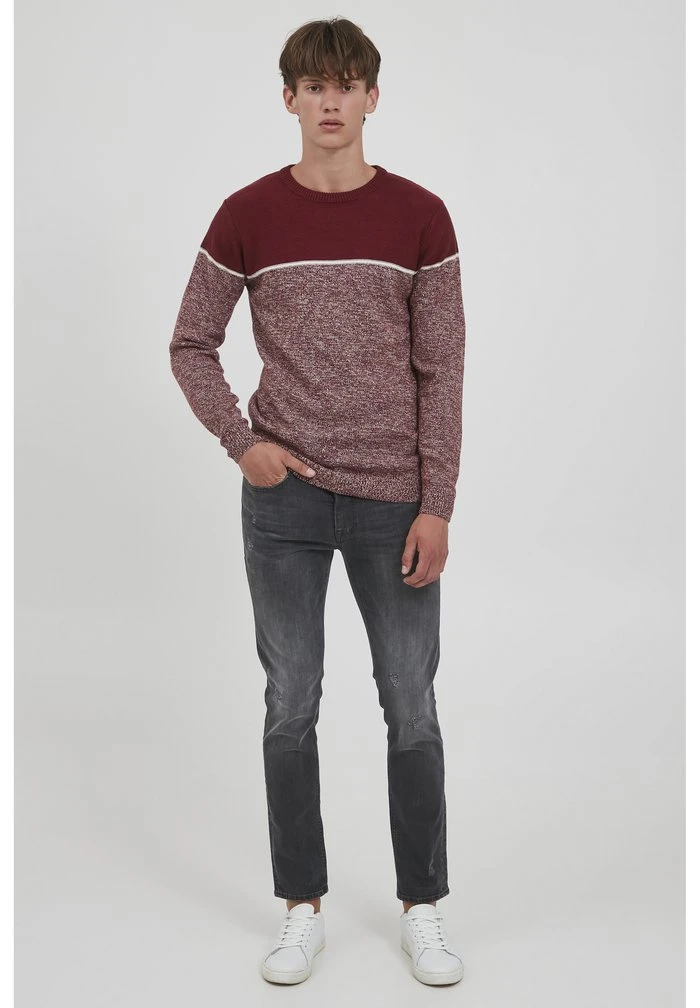 Acheter ⭐ INDICODE 🌟 JEANS IDLYNN - Pullover - Bordeaux ⌛ – Image 2