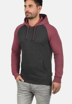 Meilleure vente 🌟 INDICODE JEANS IDELLIOT - Sweat à Capuche - Charcoal/wine ✔️