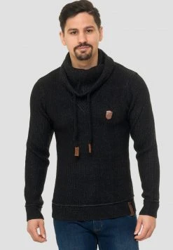 Nouveau 🔔 INDICODE JEANS KESHAWN - Pullover - Schwarz 😉