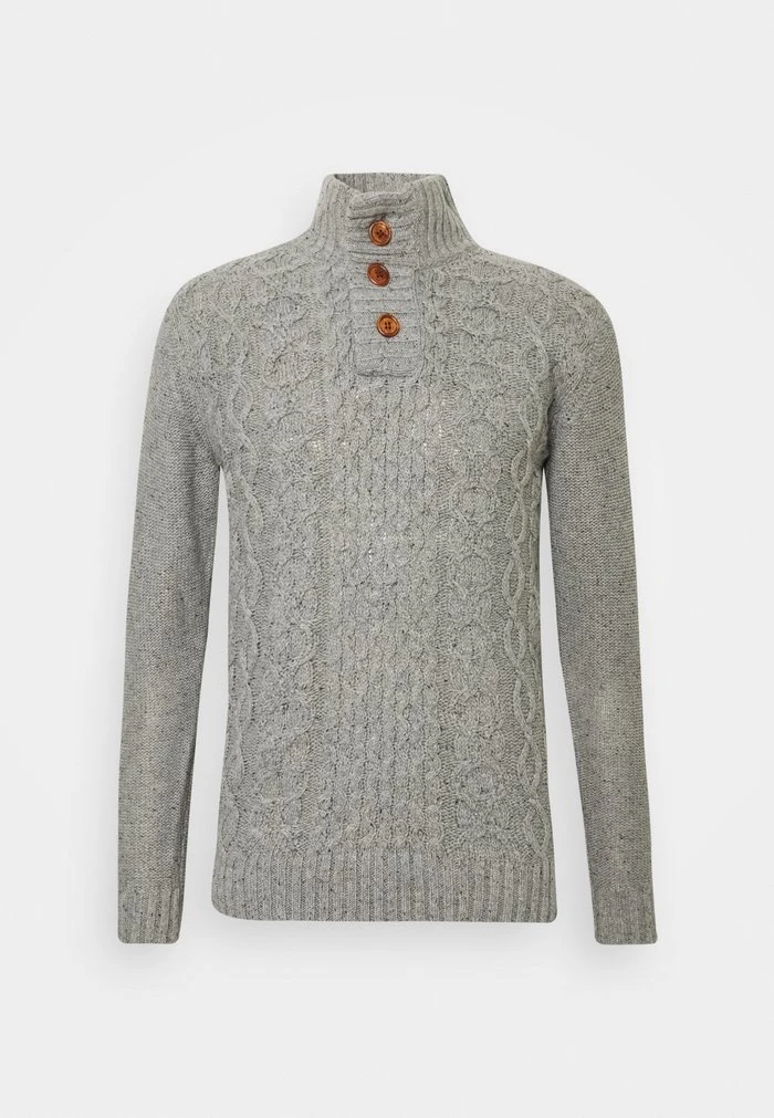 Bon marché 👏 INDICODE 🔥 JEANS RICH - Pullover - Light Grey Melange ⭐ – Image 5