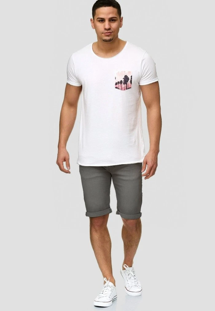 Le moins cher 🧨 INDICODE JEANS CUBA CADEN - Short En Jean - Dark Grey 💯 – Image 2