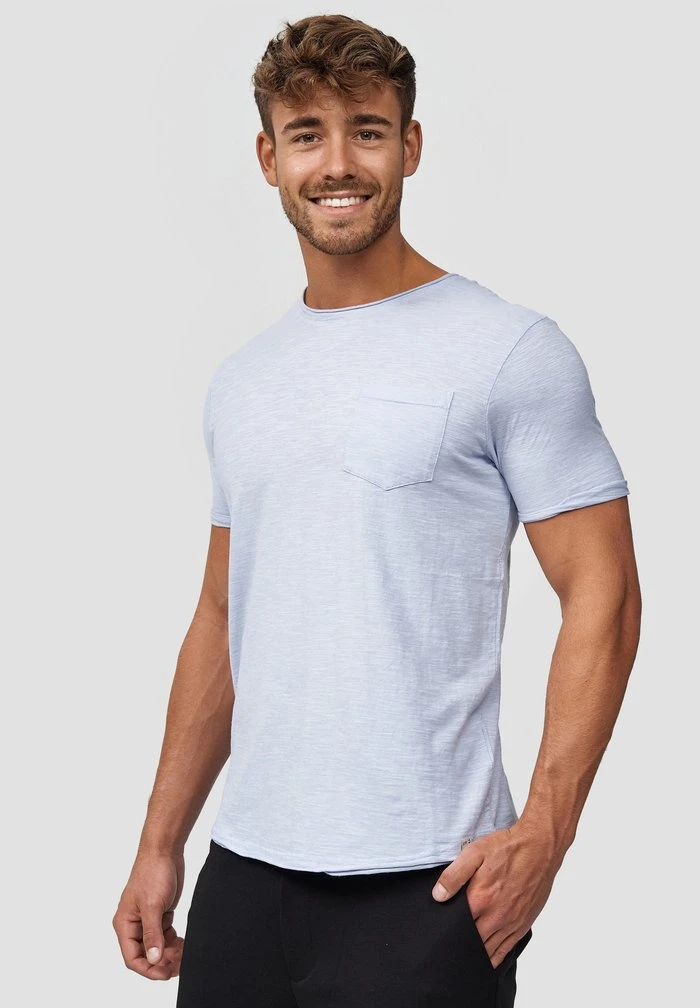 Budget ❤️ INDICODE 👍 JEANS WILBUR - T-shirt Imprimé - Light Blue ✨ – Image 4