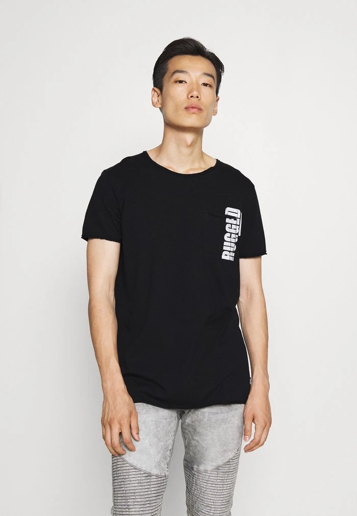 Tout neuf 🥰 INDICODE ✨ JEANS NOVAST - T-shirt Imprimé - Black ✔️