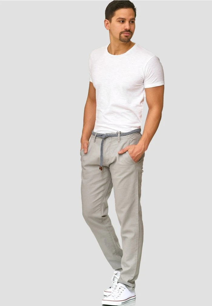 Meilleure affaire ⭐ INDICODE JEANS HAVER - Pantalon Classique - Light Grey ⭐ – Image 2