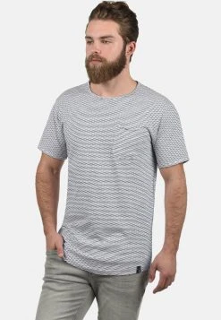 Remise 👍 INDICODE JEANS IDALBIN - T-shirt Imprimé - Navy ⌛