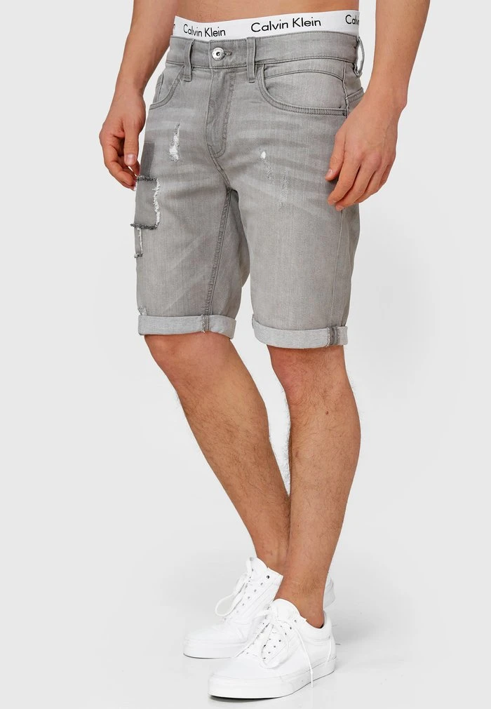 Promo đ INDICODE đ JEANS ROBERTS - Short En Jean - Lt Grey â â Image 3