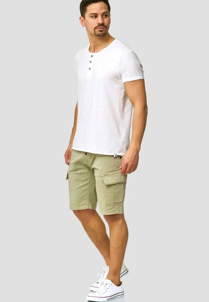 Grosses soldes ❤️ INDICODE 😍 JEANS Short - Moss Grey 😍 – Image 2