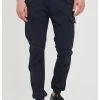 Nouveau 🔥 INDICODE JEANS IDNUVA - Pantalon Cargo - Navy 🔥