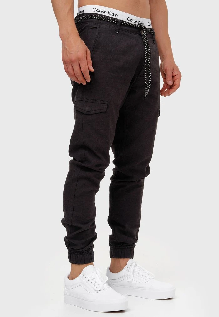 Offres 🧨 INDICODE JEANS BOOTH - Pantalon Cargo - Black 👍 – Image 4