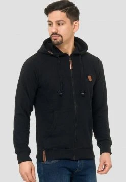 Tout neuf ⌛ INDICODE JEANS Sweat à Capuche Zippé - Black 🛒