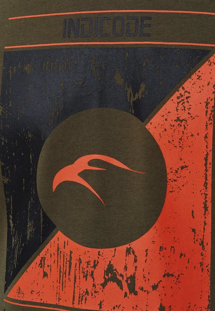 Nouveau ❤️ INDICODE 🎁 JEANS T-shirt Imprimé - Army ✔️ – Image 7