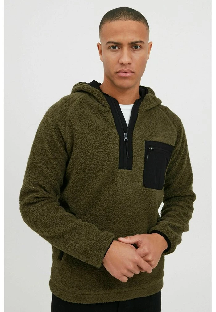 Offres ⭐ INDICODE 😍 JEANS IDTRENT - Sweat à Capuche - Army 🛒