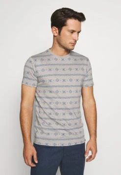 Meilleure vente 🔥 INDICODE JEANS CANNES - T-shirt Imprimé - Grey ⭐