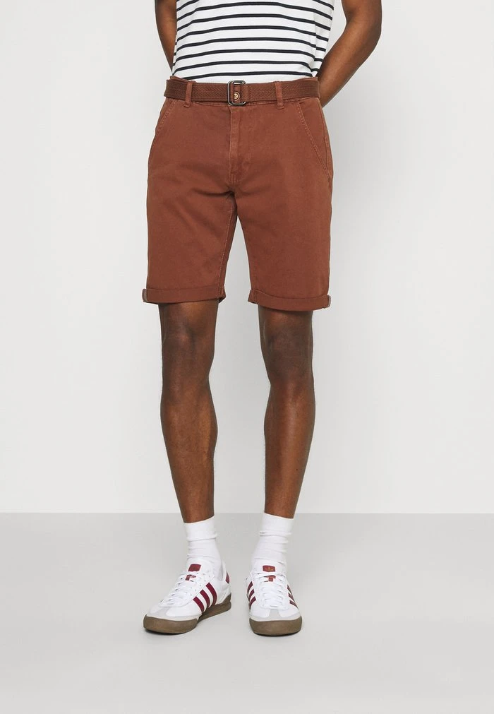 Vente flash ⭐ INDICODE JEANS KAISER CHINO EXCLUSIV - Short - Bootbeer ❤️