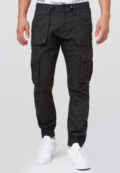 Offres 👏 INDICODE JEANS Pantalon Cargo - Raven 🎁