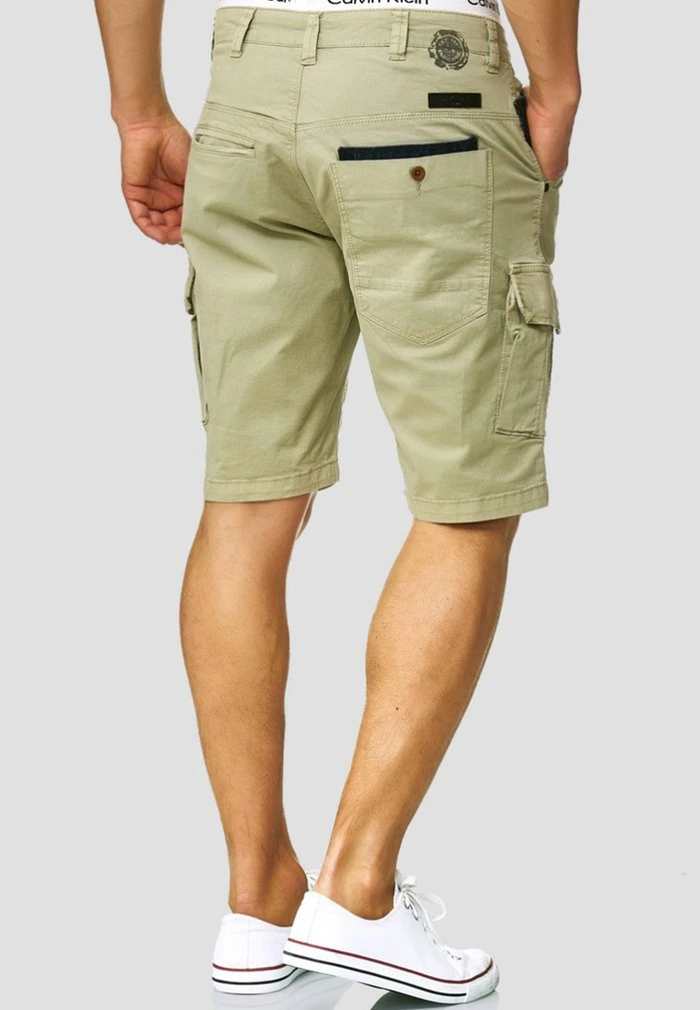 Grosses soldes ❤️ INDICODE 😍 JEANS Short - Moss Grey 😍 – Image 3