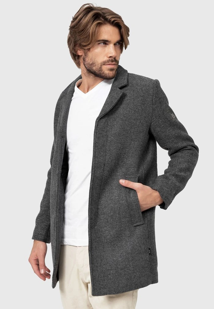 Grosses soldes 🎉 INDICODE JEANS Manteau Court - Grey Mix 🎉 – Image 3