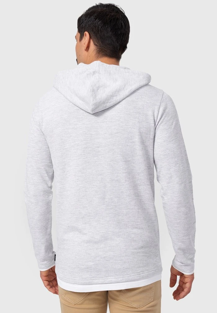 Meilleur prix đ INDICODE đ JEANS LONGIS - Sweat à Capuche - Lt Grey Mix â€ïž â Image 3
