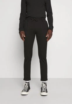 Offres 🎁 INDICODE JEANS EBERLEIN WITH ROLLED UP - Pantalon Classique - Black 🎁