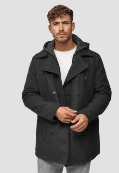 Meilleur prix 🔔 INDICODE 🛒 JEANS Manteau Court - Anthracite ❤️