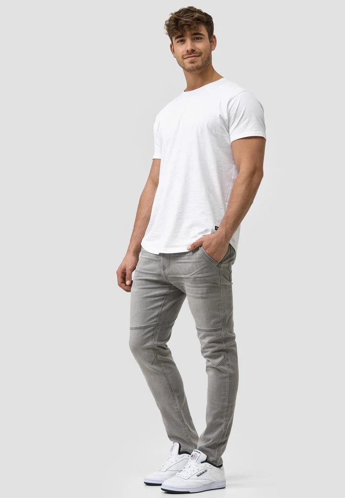 Nouveau 👏 INDICODE JEANS FABRIZIO - Jean Slim - Vintage Grey 🧨 – Image 2