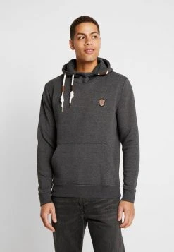 Remise 💯 INDICODE JEANS NEVILLY - Sweat à Capuche - Charcoal Mix 😀