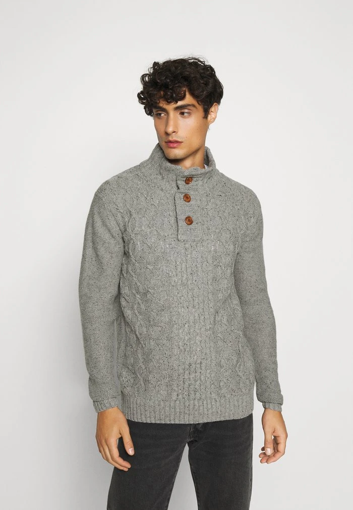 Bon marché 👏 INDICODE 🔥 JEANS RICH - Pullover - Light Grey Melange ⭐