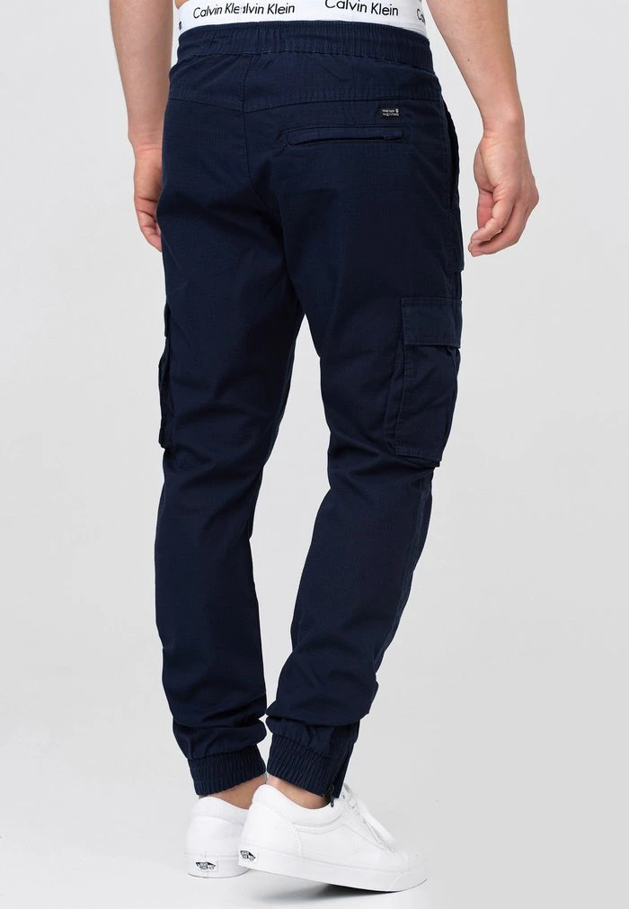 Nouveau ❤️ INDICODE 🎁 JEANS Pantalon Cargo - Navy ⌛ – Image 3