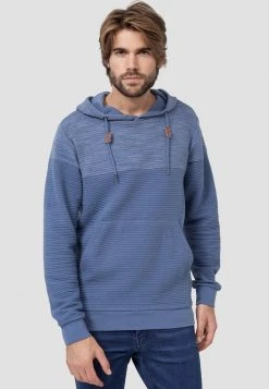 Tout neuf 👍 INDICODE JEANS SAUNDERS - Sweat à Capuche - China Blue 🤩