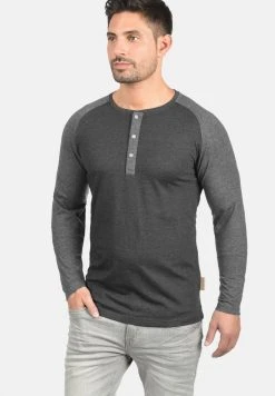 Tout neuf 🔥 INDICODE JEANS IDWINSTON - T-shirt à Manches Longues - Charcoal 😉