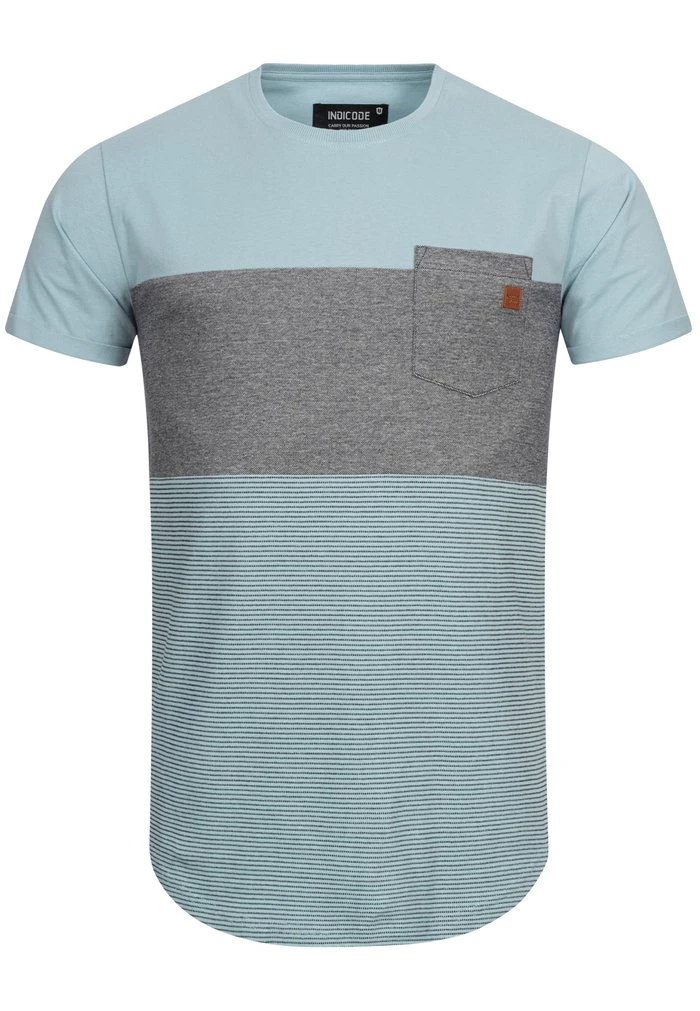 De gros 😀 INDICODE JEANS PORTER - T-shirt Imprimé - Blue Wave 🛒 – Image 8