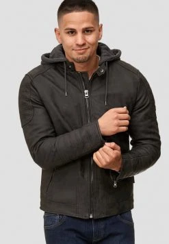 Offres ✨ INDICODE JEANS MIGUEL - Veste En Similicuir - Black 👍