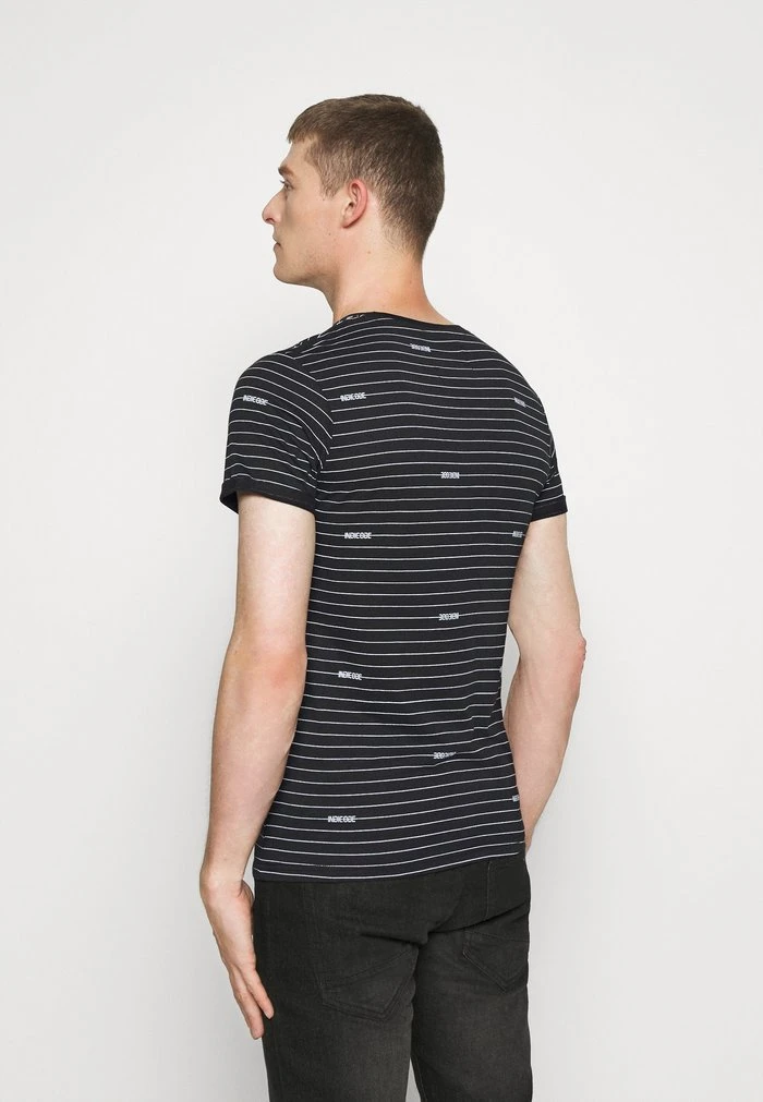 Le moins cher 💯 INDICODE 😀 JEANS ECKLEY - T-shirt Imprimé - Black ⭐ – Image 3