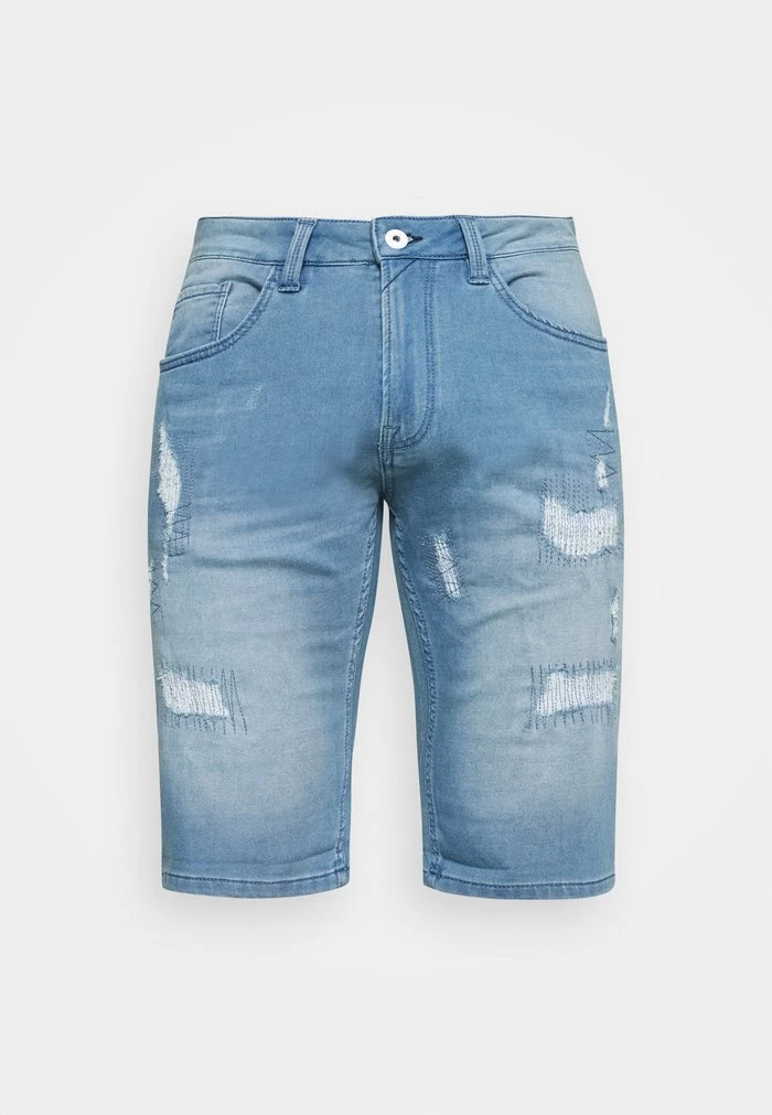 De gros 🥰 INDICODE JEANS COMMERCIAL KEN HOLES - Short En Jean - Blue Wash 😍 – Image 6