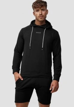 Coupon đ INDICODE JEANS BENTLEY - Sweat à Capuche - Black đ