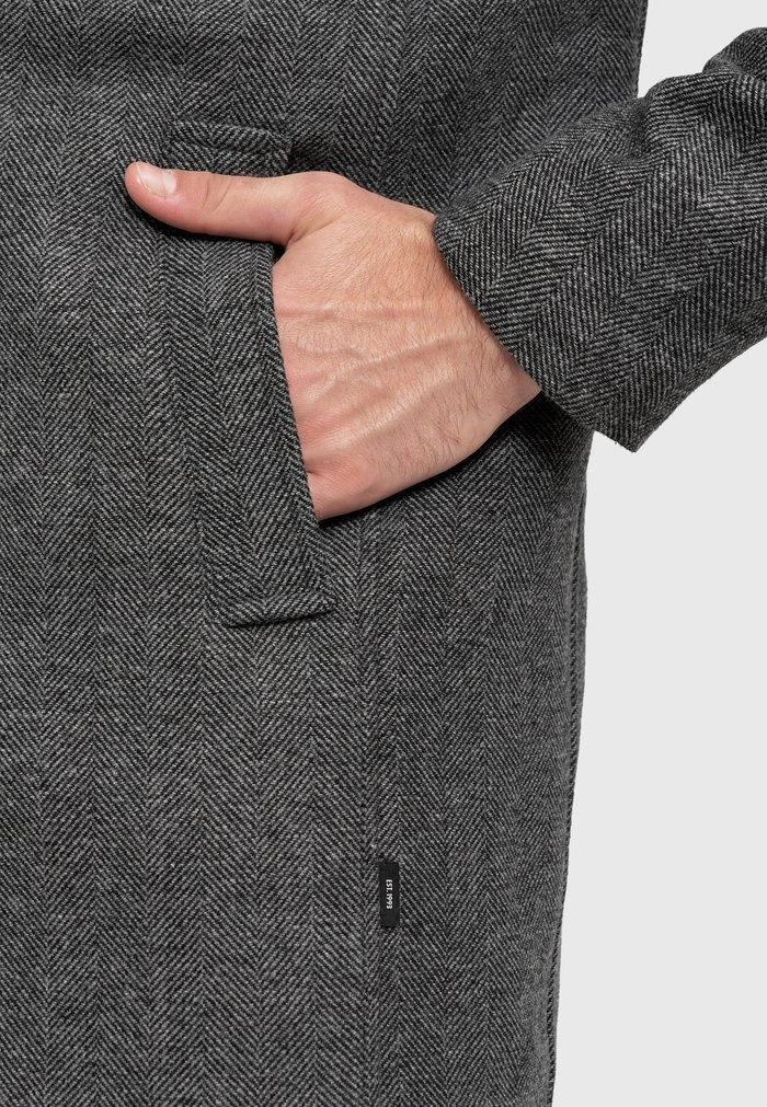 Grosses soldes 🎉 INDICODE JEANS Manteau Court - Grey Mix 🎉 – Image 5