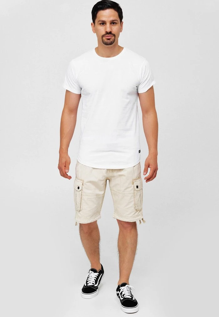 Budget 🎉 INDICODE JEANS CARGO ABNER - Short - Fog 👏 – Image 2