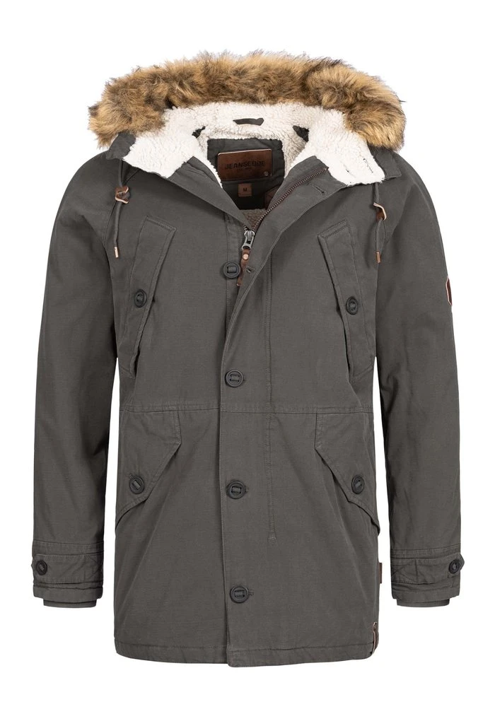 De gros 🤩 INDICODE 🧨 JEANS Veste D'hiver - Anthracite ⌛ – Image 6