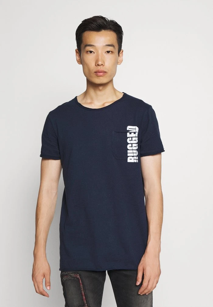 Offres 🛒 INDICODE 😀 JEANS NOVAST - T-shirt Imprimé - Navy ✔️