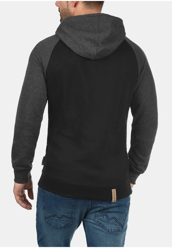 Nouveau đ INDICODE JEANS IDELLIOT - Sweat à Capuche - Black - Ch đ â Image 2