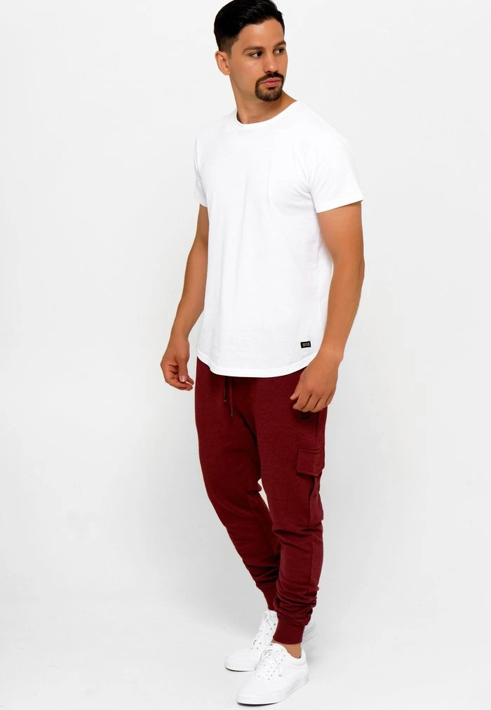 Grosses soldes 🤩 INDICODE JEANS BENDNER - Pantalon Cargo - Bordeaux Mix 😉 – Image 2