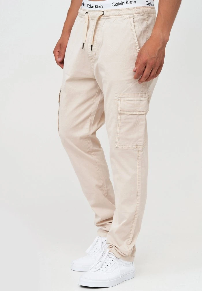 Nouveau 🥰 INDICODE 🔔 JEANS BROADWICK - Pantalon Cargo - Fog ✨