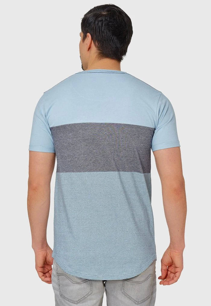 De gros 😀 INDICODE JEANS PORTER - T-shirt Imprimé - Blue Wave 🛒 – Image 3