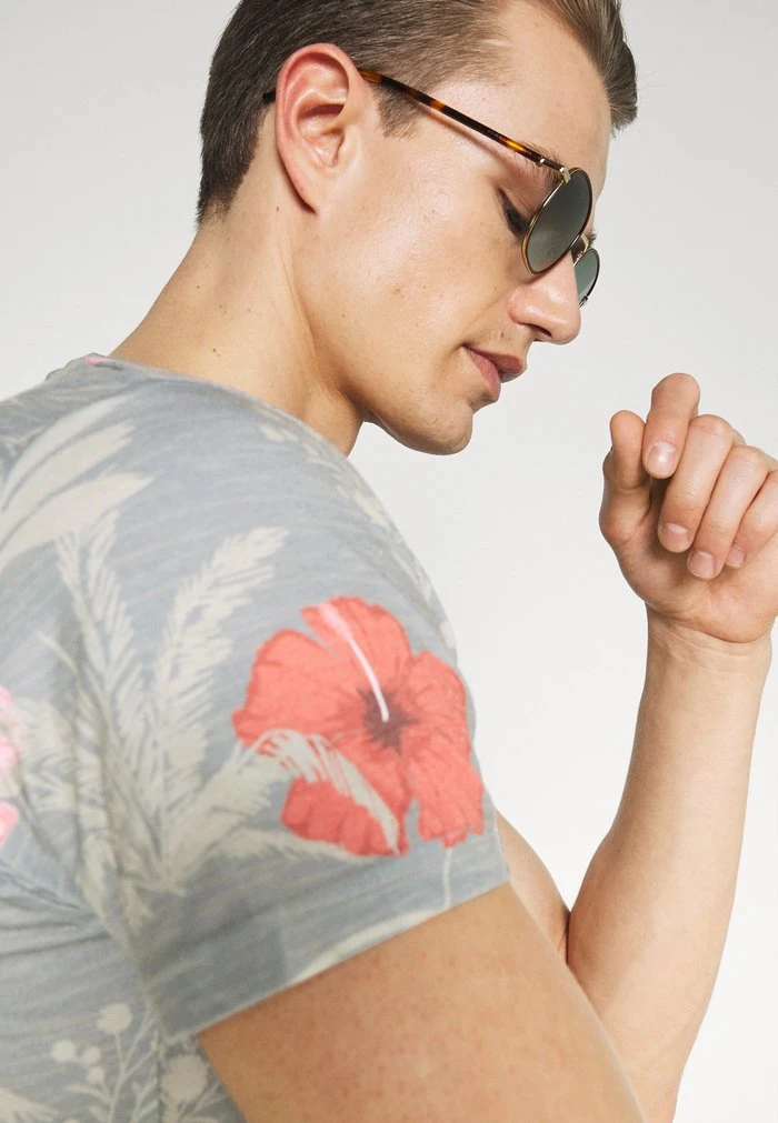 Le moins cher 🥰 INDICODE 😍 JEANS CADIZ BRILIANT - T-shirt Imprimé - Light Grey ✨ – Image 4