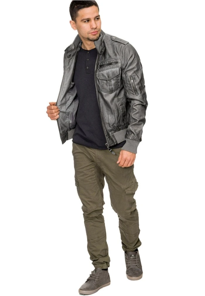 Top 10 ✨ INDICODE JEANS INCO - Veste En Similicuir - Grau 👍