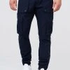 Nouveau ❤️ INDICODE 🎁 JEANS Pantalon Cargo - Navy ⌛