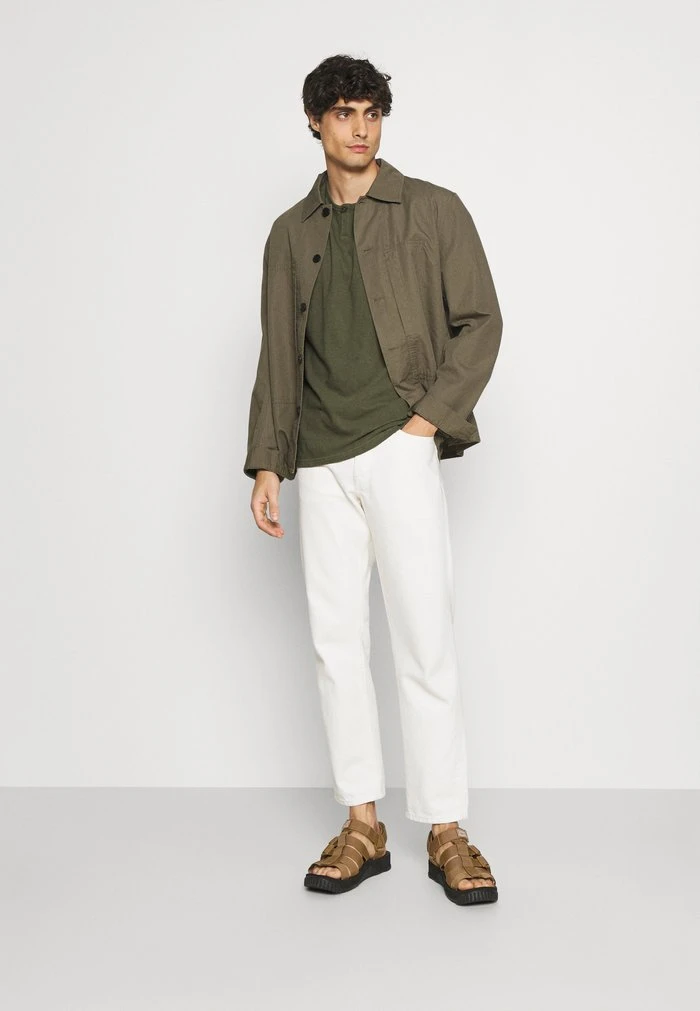 De gros 🌟 INDICODE 🎁 JEANS COHEN - T-shirt Basique - Army ⌛ – Image 2